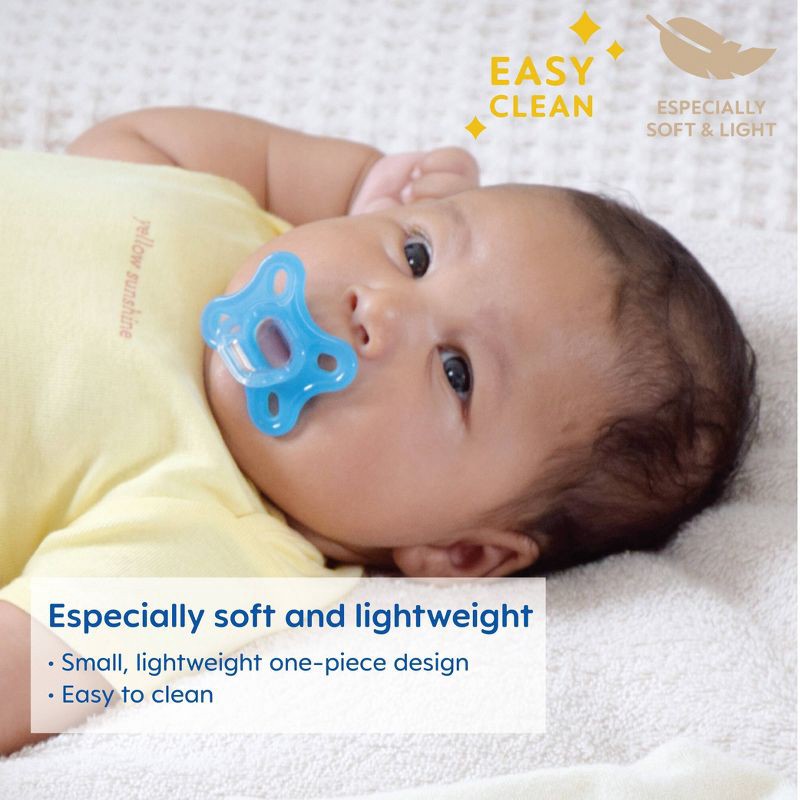 slide 4 of 7, MAM Comfort 1 Newborn Lightweight Silicone Pacifier - Girl - 2pk, 2 ct