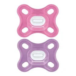 MAM Comfort 1 Newborn Lightweight Silicone Pacifier - Girl - 2pk