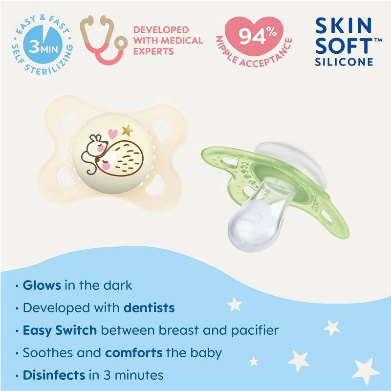 slide 3 of 6, MAM Original Day & Night 0-6 Months - Unisex - 3pk, 3 ct