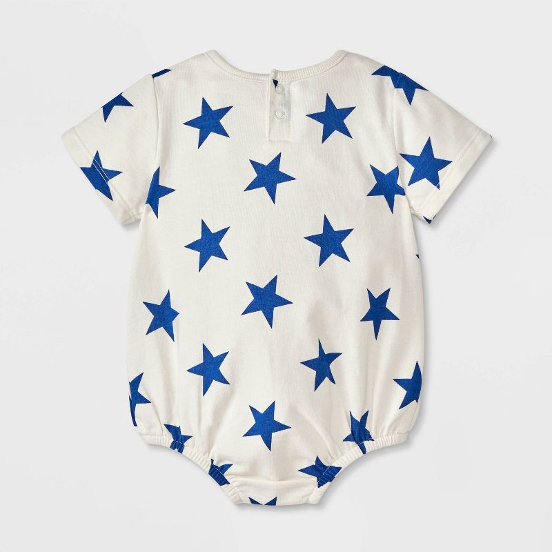 slide 2 of 4, Grayson Mini Baby Americana USA Teddy Bear Romper - Blue 3-6M, 1 ct