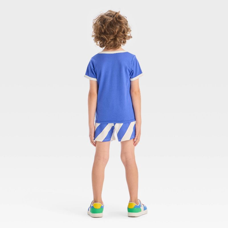 slide 2 of 4, Grayson Mini Toddler Boys' 2pc Americana USA Short Sleeve T-Shirt and Shorts Set - Blue 2T, 2 ct