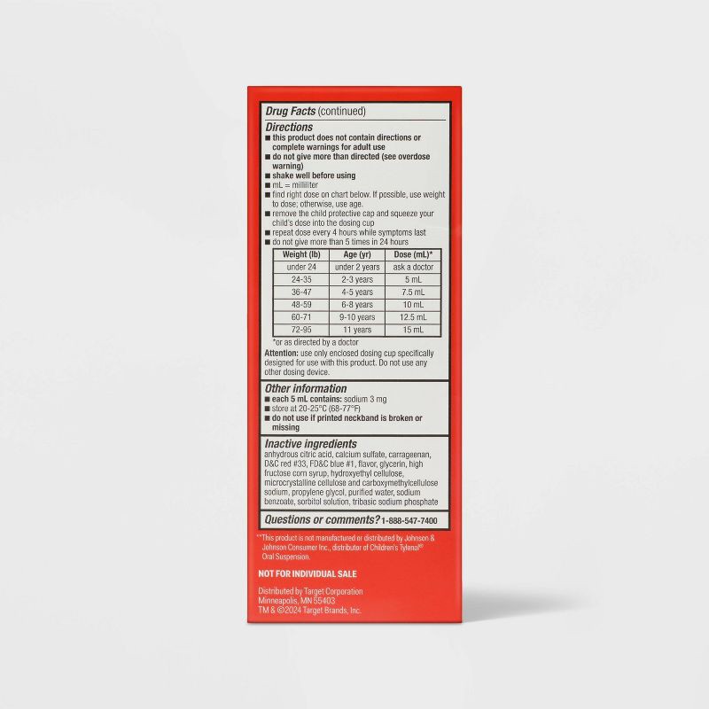 slide 4 of 6, Children's General Pain Relievers Acetomenophin and Ibuprofen - Combo Pack - 8 fl oz - up&up™, 8 fl oz