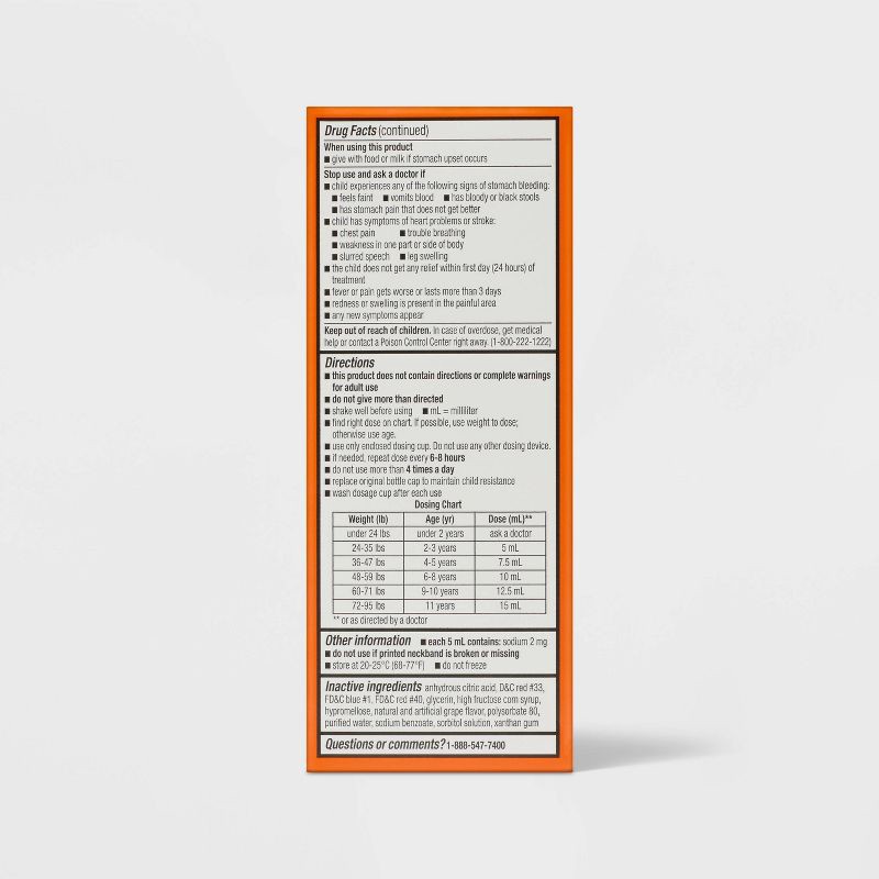 slide 5 of 6, Children's General Pain Relievers Acetomenophin and Ibuprofen - Combo Pack - 8 fl oz - up&up™, 8 fl oz