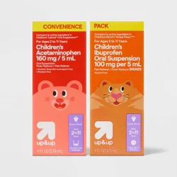 Children's General Pain Relievers Acetomenophin and Ibuprofen - Combo Pack - 8 fl oz - up&up™