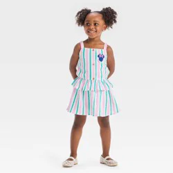 Toddler Girls' 2pc Disney Minnie Mouse Sporty Tank Top and Skort Set - Ivory 5T