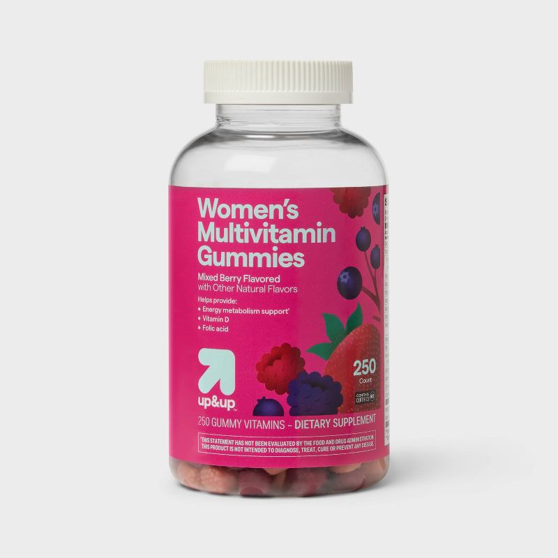 slide 1 of 5, Women's Multivitamin Gummies - Natural Berry - 250ct - up&up™, 250 ct