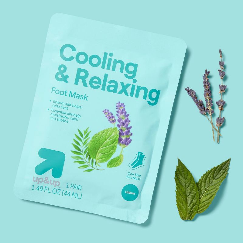 slide 2 of 3, Cooling & Relaxing Foot Mask - 1 Pair - up&up™, 1 ct