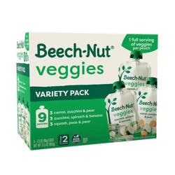 Beech-Nut Veggie Baby Food Pouch Variety Pack - 31.5oz/9ct