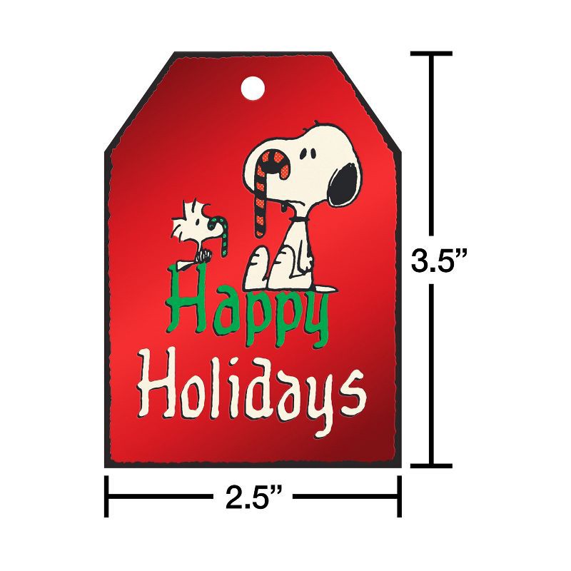 slide 4 of 4, American Greetings 16ct Christmas Gift Tags Peanuts Die Cut, 16 ct