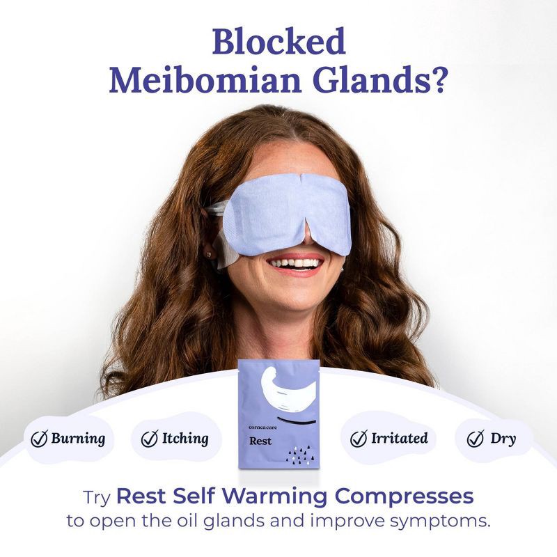 slide 4 of 5, CorneaCare Rest Self Heating Warm Compress Eye Masks for Dry Eye Relief - Preservative & Fragrance Free - 15ct, 15 ct