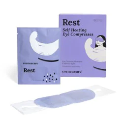 CorneaCare Rest Self-Heating Eye Masks for Dry Eye Relief - Warm Compress, Preservative & Fragrance Free - 15ct