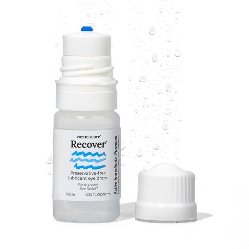 slide 3 of 9, CorneaCare Recover, Hydrating, Preservative-Free Lubricating Eye Drops for Dry Eye Relief - 10mL(300 drops), 10 ml