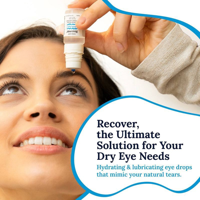 slide 4 of 9, CorneaCare Recover, Hydrating, Preservative-Free Lubricating Eye Drops for Dry Eye Relief - 10mL(300 drops), 10 ml