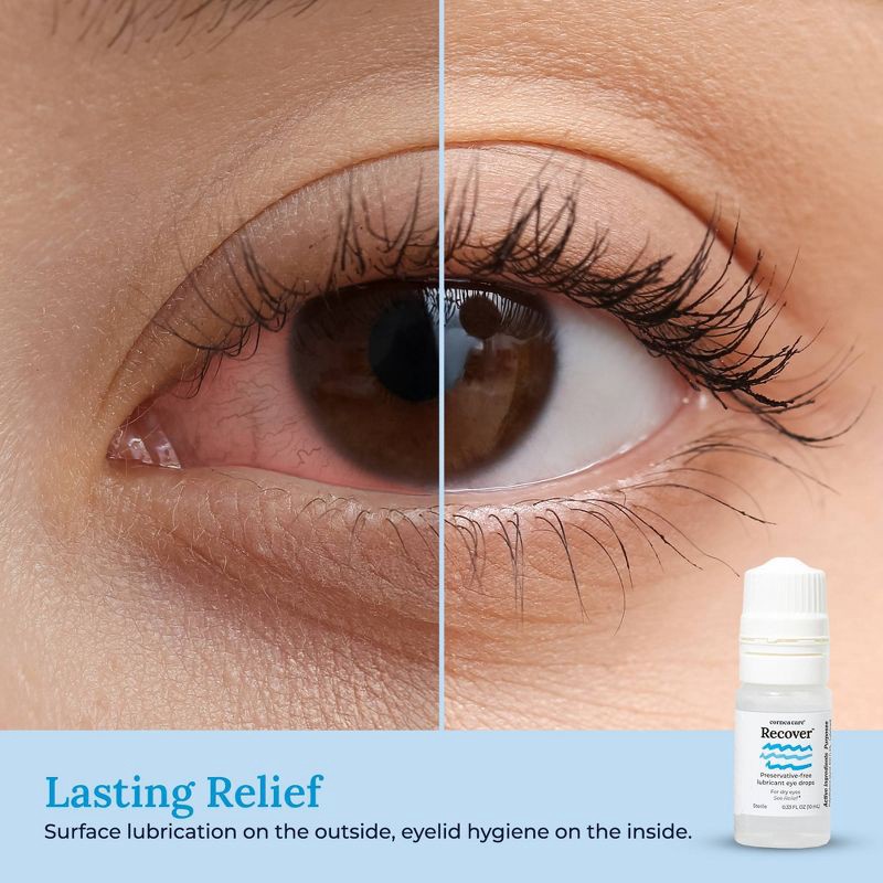 slide 6 of 9, CorneaCare Recover, Hydrating, Preservative-Free Lubricating Eye Drops for Dry Eye Relief - 10mL(300 drops), 10 ml