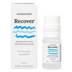 CorneaCare Recover, Hydrating, Preservative-Free Lubricating Eye Drops for Dry Eye Relief - 10mL(300 drops)