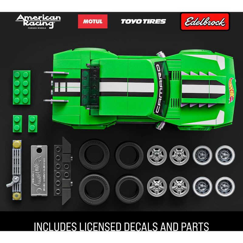 slide 4 of 6, Mattel Brick Shop Hot Wheels Custom 68 Camaro Building Toy Kit for Collectors - 289pc, 289 ct