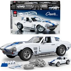 Mattel Brick Shop Hot Wheels Corvette Grand Sport Building Toy Kit for Collectors - 918pc