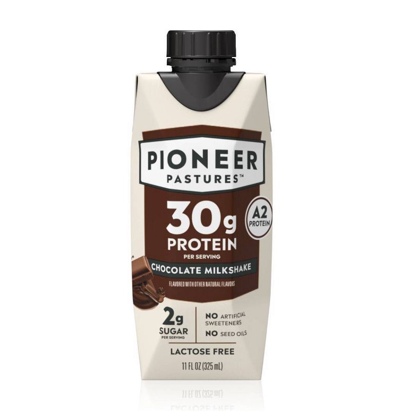 slide 1 of 8, Pioneer Pastures High Protein Chocolate Milk Shake - 11 fl oz, 11 fl oz
