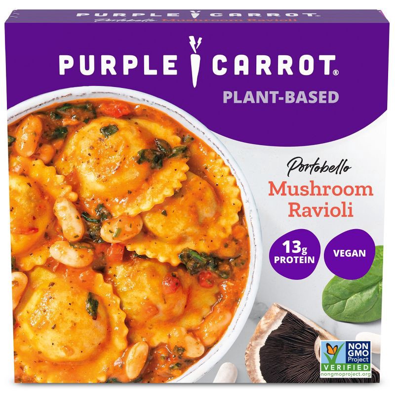 slide 1 of 7, Purple Carrot Frozen Vegan Plant Based Portobello Mushroom Ravioli - 10.75oz, 10.75 oz