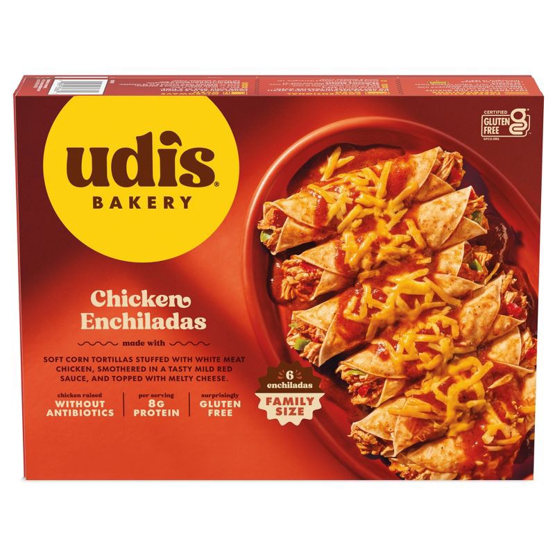 slide 1 of 7, Udi's Gluten Free Frozen Chicken Enchiladas - 28oz, 28 oz