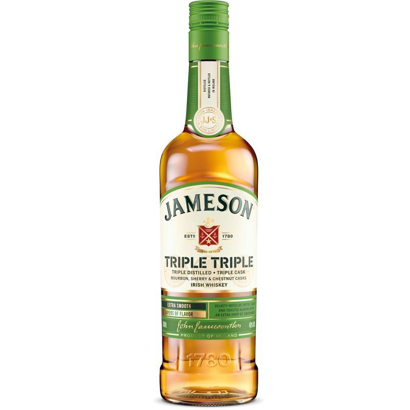slide 1 of 9, Jameson Triple Triple Irish Whiskey - 750ml Bottle, 750 ml