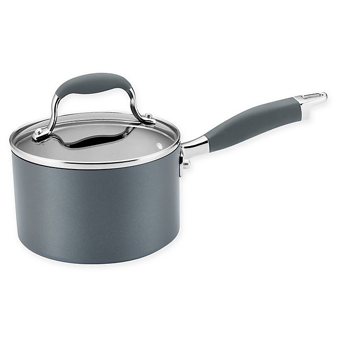 slide 1 of 5, Anolon Advanced Home Nonstick Hard-Anodized Aluminum Saucepan - Moonstone, 2 qt