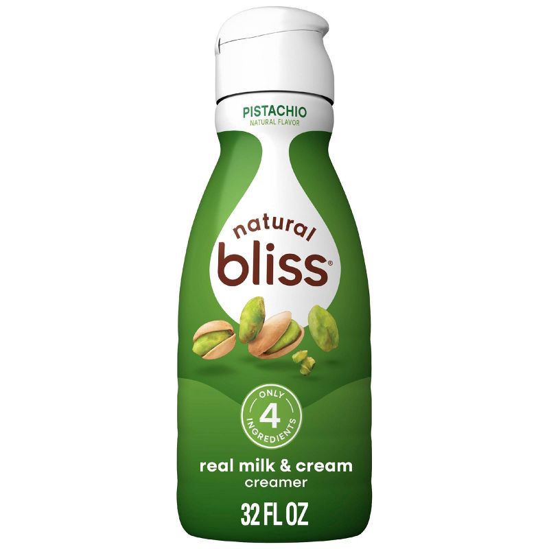slide 1 of 9, Natural Bliss Pistachio Coffee Creamer with Real Milk & Cream - 32 fl oz, 32 fl oz