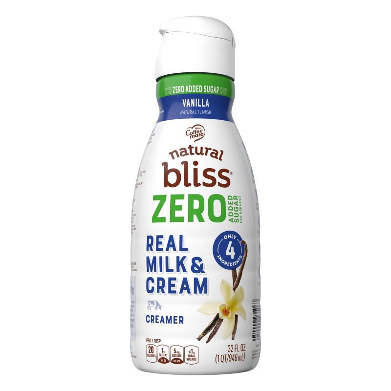 slide 8 of 8, Natural Bliss Zero Added Sugar Vanilla Creamer - 32 fl oz, 32 fl oz