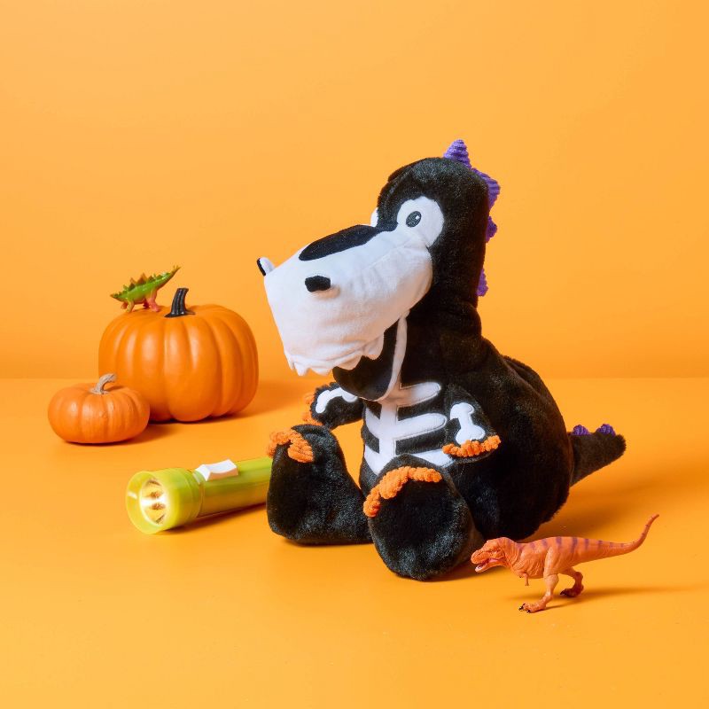 slide 4 of 4, 12.5" Glow in the Dark T-Rex Stuffed Animal - Gigglescape™: Polyester Character Plush Toy, 1 ct