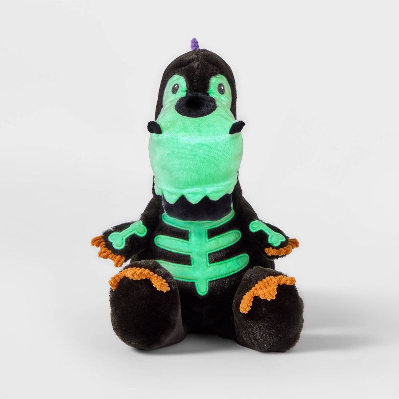 slide 2 of 4, 12.5" Glow in the Dark T-Rex Stuffed Animal - Gigglescape™: Polyester Character Plush Toy, 1 ct