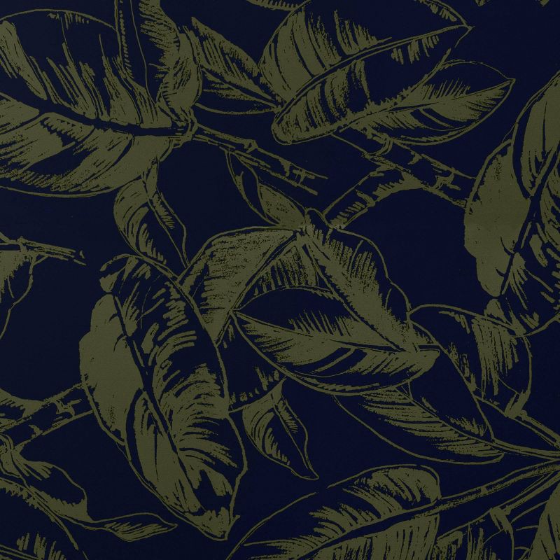 slide 4 of 4, Ficus Navy Peel and Stick Wallpaper - Threshold™, 1 ct