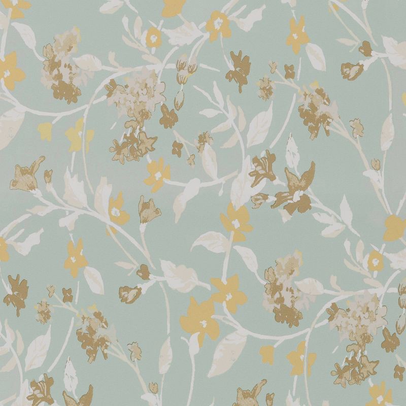 slide 4 of 4, Floral Light Sage Green Peel and Stick Wallpaper - Threshold™, 1 ct