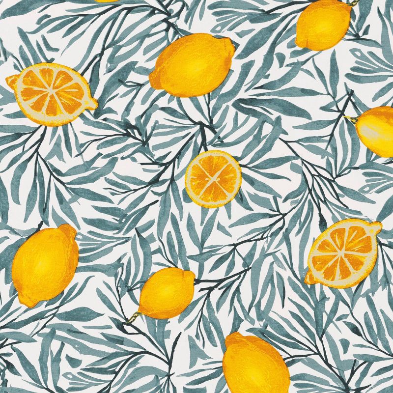 slide 4 of 4, Lemon Botanical Peel and Stick Wallpaper - Threshold™, 1 ct