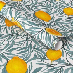 Lemon Botanical Peel and Stick Wallpaper - Threshold™