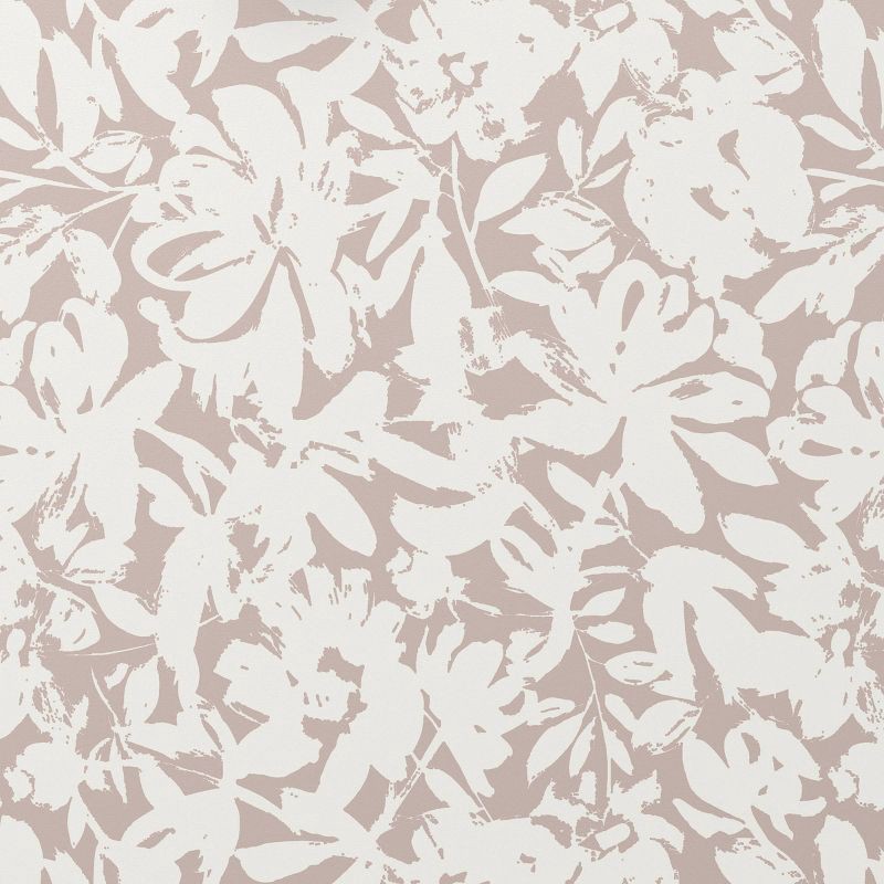 slide 4 of 4, Brushstroke Floral Light Pink Peel and Stick Wallpaper - Threshold™, 1 ct