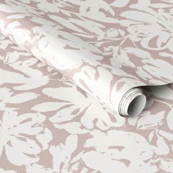 Brushstroke Floral Light Pink Peel and Stick Wallpaper - Threshold™