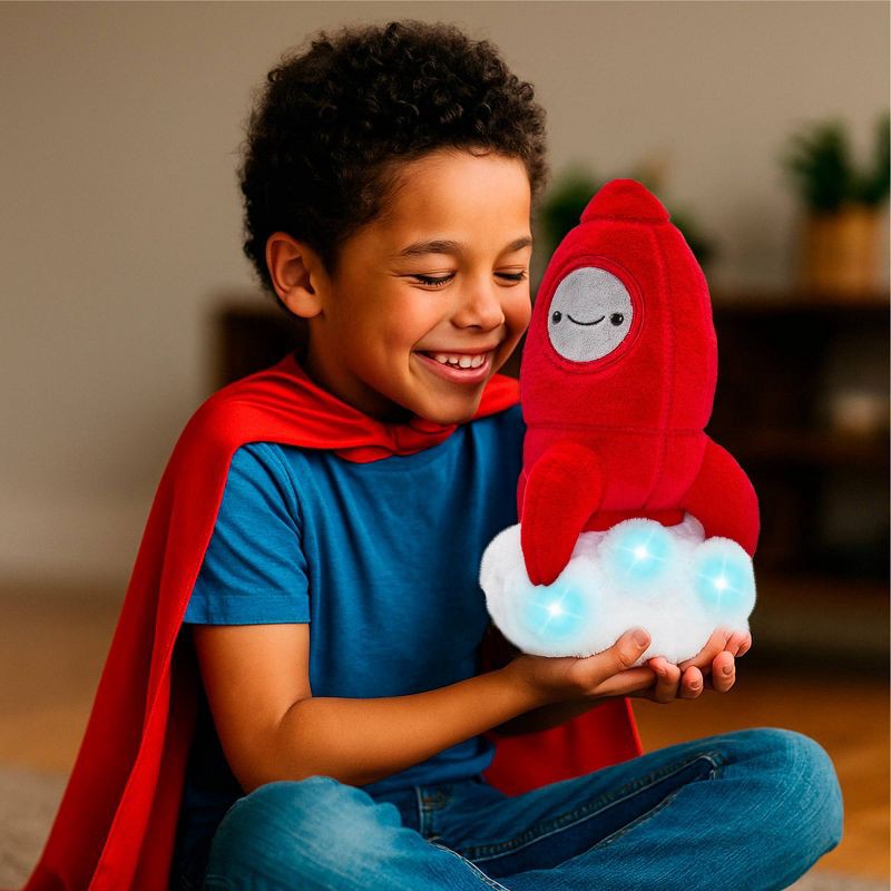 slide 2 of 6, FAO Schwarz 11.5” Glow Brights Space Rocket Plush, 1 ct