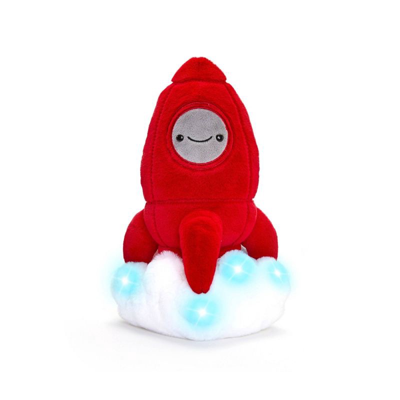 slide 5 of 6, FAO Schwarz 11.5” Glow Brights Space Rocket Plush, 1 ct