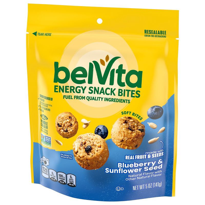 slide 2 of 10, BelVita Energy Snack Bites Blueberry and Sunflower Seed - 5oz, 5 oz