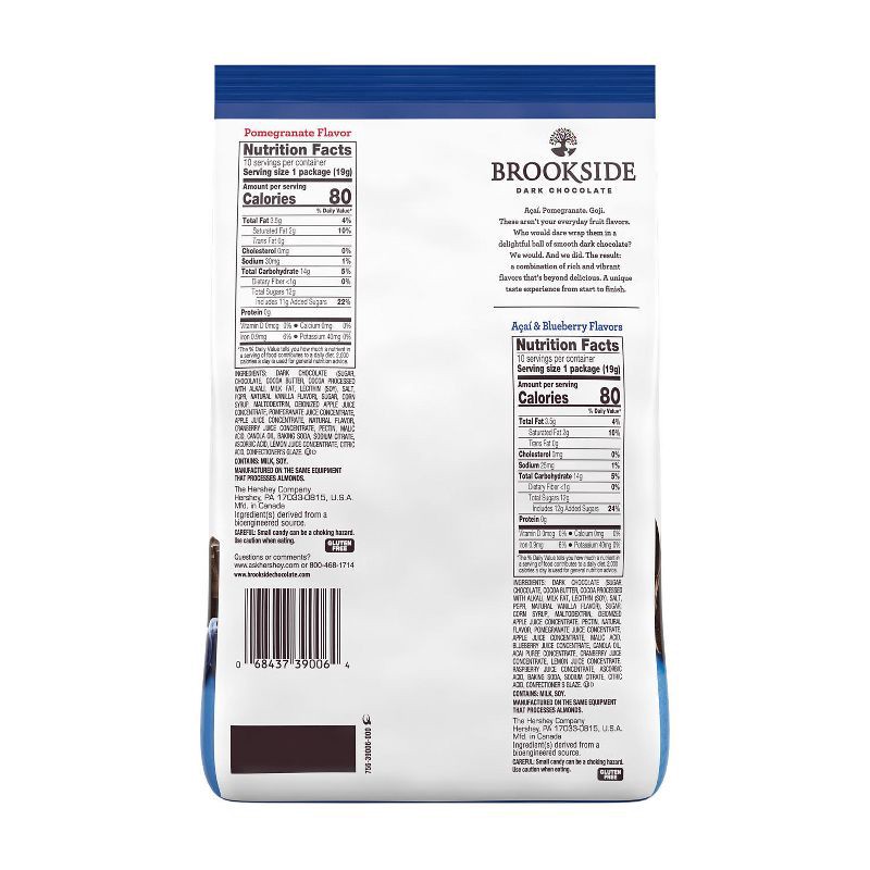slide 4 of 7, Brookside Assorted Fruit Flavored Dark Chocolate Snacking Chocolate Candy - 14oz/20ct, 20 ct; 14 oz