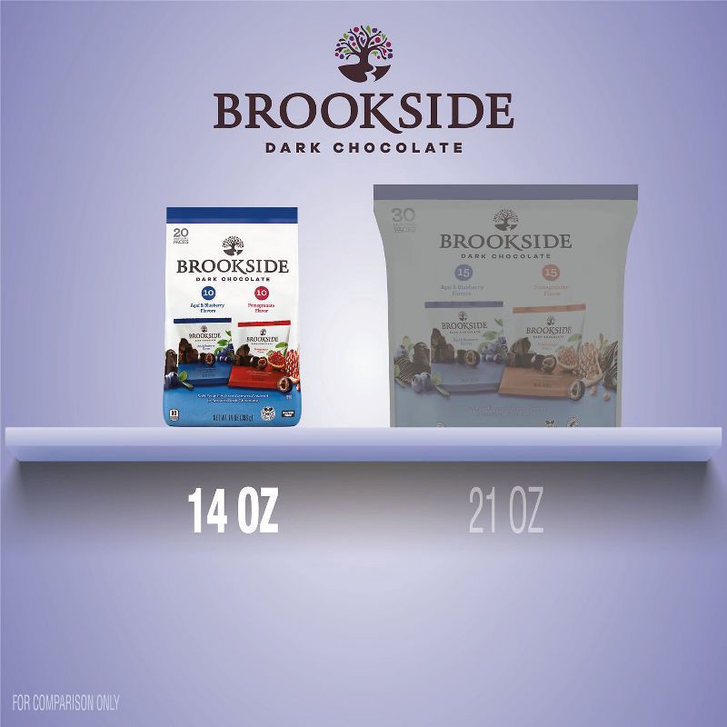 slide 7 of 7, Brookside Assorted Fruit Flavored Dark Chocolate Snacking Chocolate Candy - 14oz/20ct, 20 ct; 14 oz