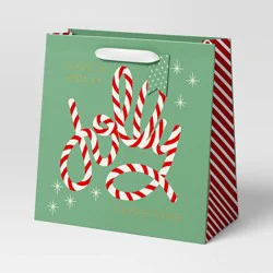 6ct Tissue and Holly Jolly Candy Cane Christmas Gift Bag Bundle - Wondershop™