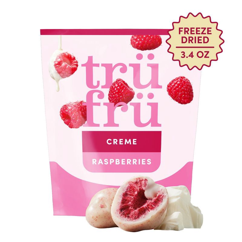 slide 2 of 8, Tru Fru Freeze Dried Raspberries & Crème - 3.4 oz, 3.4 oz