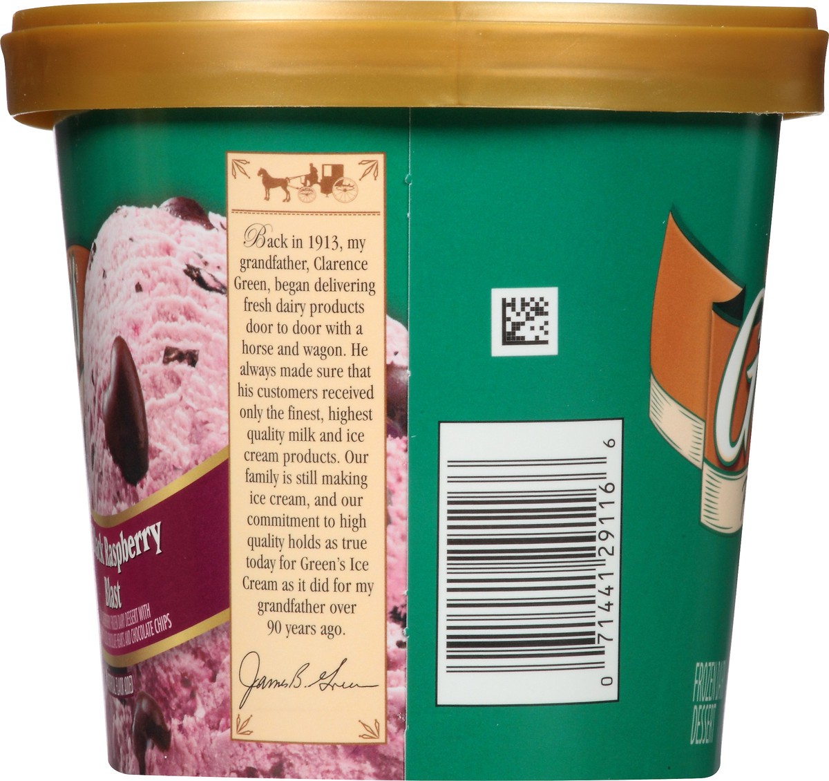 slide 8 of 10, Green's Parlor Favorites Black Raspberry Blast Frozen Dairy Dessert . Carton - 1.5 qt, 1.5 qt