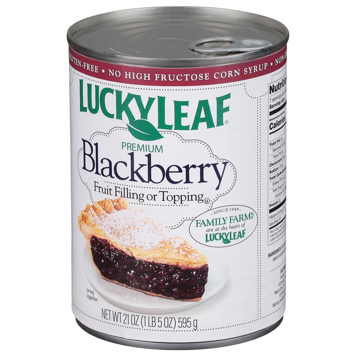 slide 5 of 9, Lucky Leaf Premium Blackberry Fruit Filling 21 oz, 21 oz