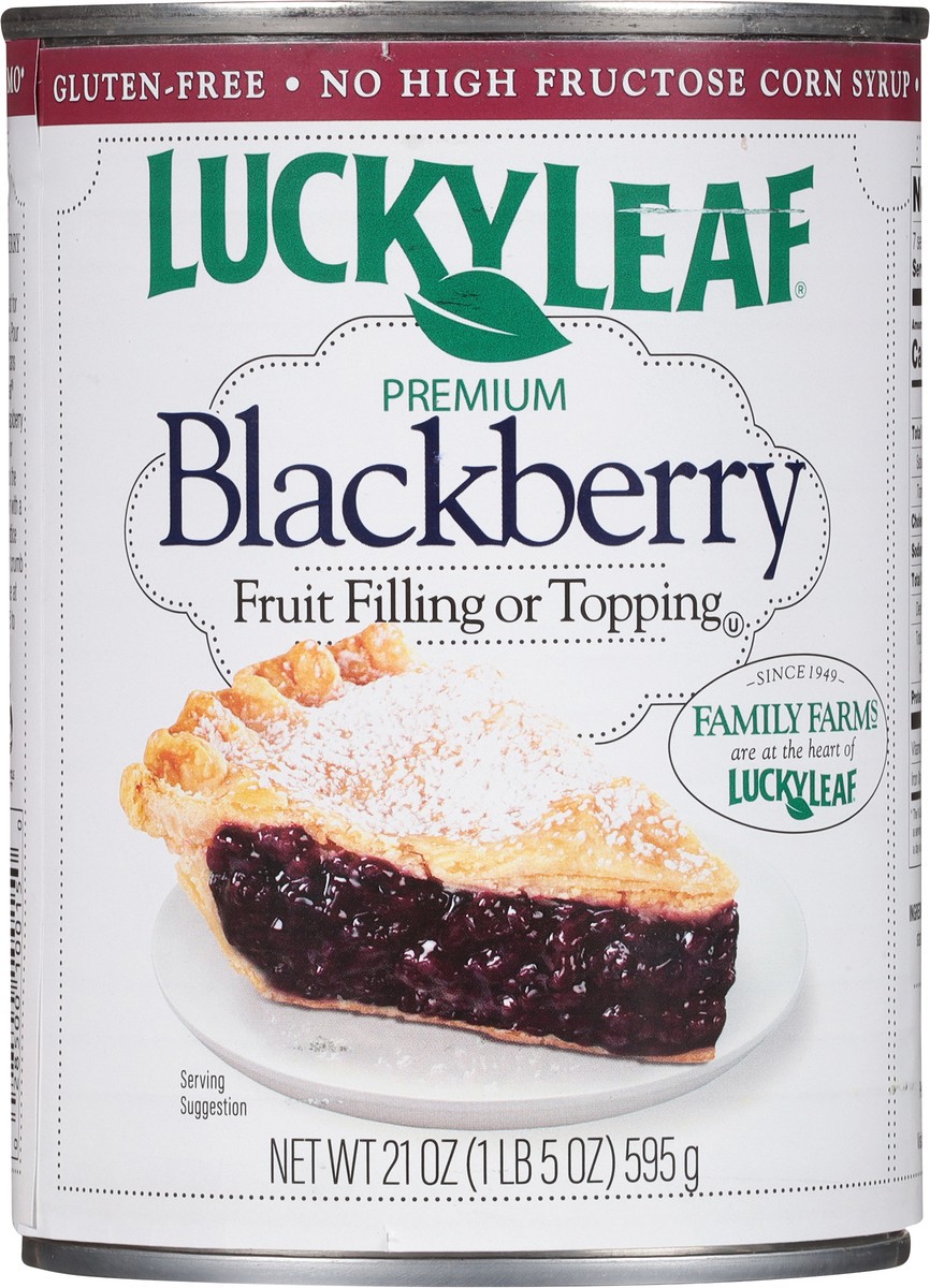 slide 6 of 9, Lucky Leaf Premium Blackberry Fruit Filling 21 oz, 21 oz