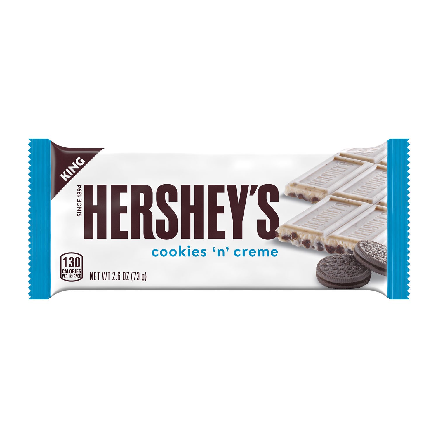 slide 1 of 11, Hershey's Cookies 'n' Creme King Size, Candy Bar, 2.6 oz, 2.6 oz