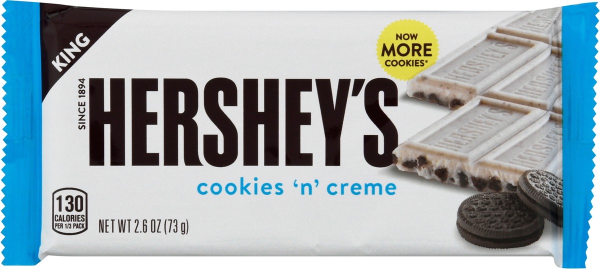 slide 3 of 11, Hershey's Cookies 'n' Creme King Size, Candy Bar, 2.6 oz, 2.6 oz