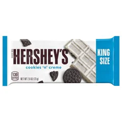 HERSHEY'S Cookies 'n' Creme King Size Candy, Full size, 2.6 oz, Bar