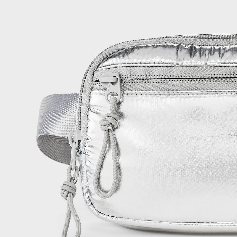 slide 4 of 4, Girls' Fanny Pack - art class™ Silver, 1 ct